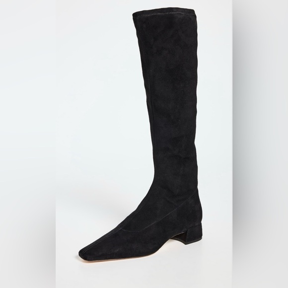 REFORMATION RAVEN BLACK SUEDE KNEE HIGH BOOTS 9.5 - Picture 2 of 9